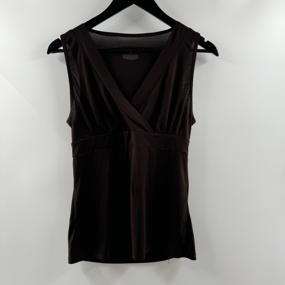 Merona Tops - Merona Brown Sheer V-Neck Tank Top Women’s Size Small